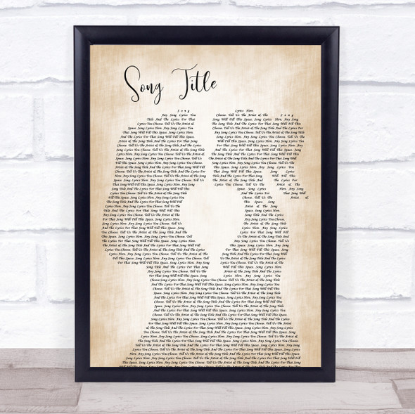 Gerry Cinnamon Where We're Going Lesbian Women Gay Brides Couple Wedding Song Lyric Print - Or Any Song You Choose