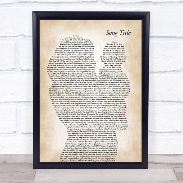 Rita Ora I Will Never Let You Down Mother & Baby Song Lyric Print - Or Any Song You Choose