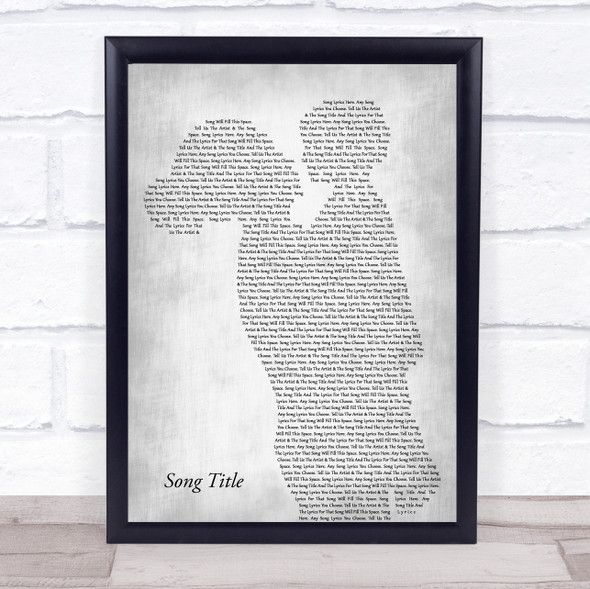 Phil Collins You'll Be In My Heart Mother & Child Grey Song Lyric Print - Or Any Song You Choose