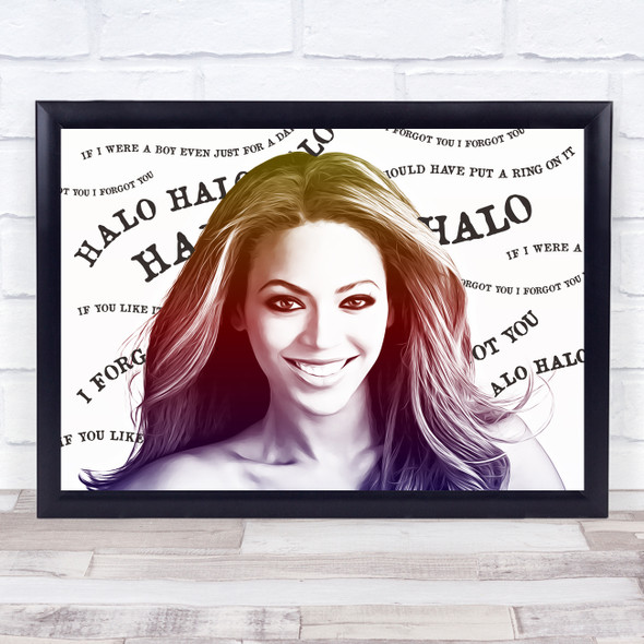 Beyonce Purple Ombre Glow Halo Wall Art Print