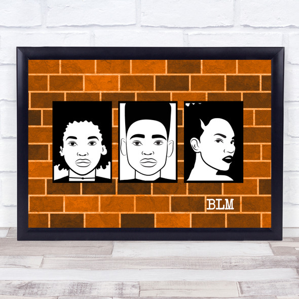 Black Lives Matter Wall Orange Wall Art Print