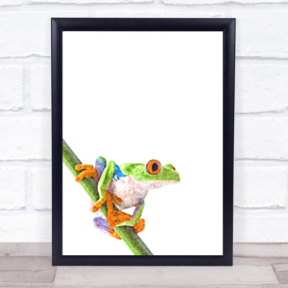 Frog Simple Watercolour Wall Art Print