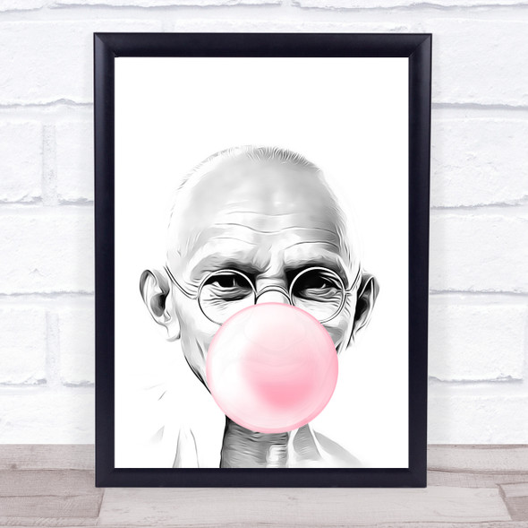 Gandhi Bubblegum Wall Art Print