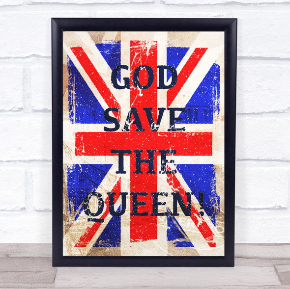 God Save The Queen Punk Wall Art Print