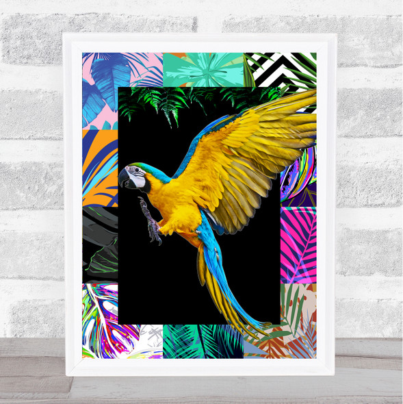 Parrot Jungle Squares Wall Art Print