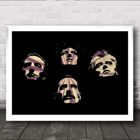 Queen Silhouette Poster Vintage Burst Wall Art Print