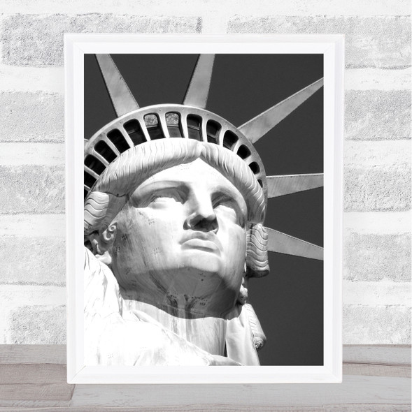 Statue Of Liberty B & W Wall Art Print