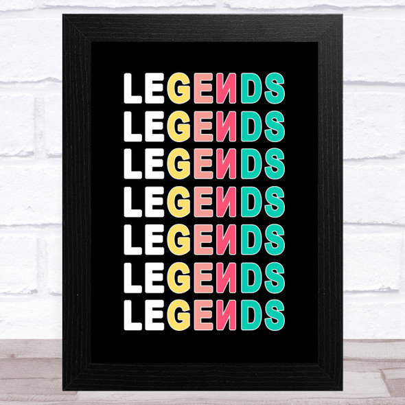 Norris Nuts YouTubers Legends Black Children's Kids Wall Art Print