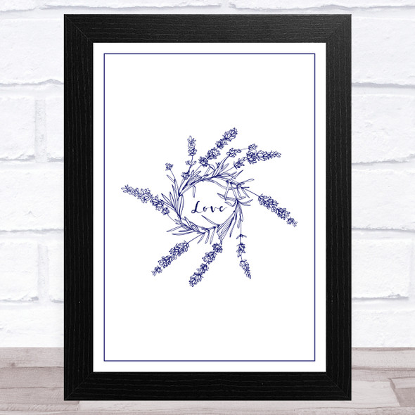 Lavender Illustration Design 1 Home Wall Art Print