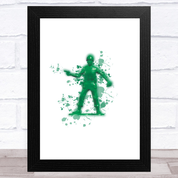 Toy Soldier Toy Story Splatter Art Children's Kids Wall Art Print