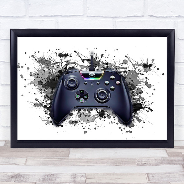 Gaming Xbox Controller Splatter Art Children's Kid's Wall Art Print