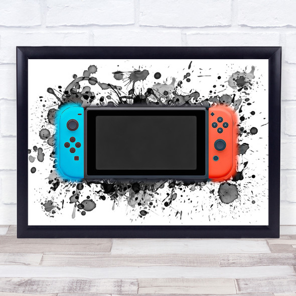 Gaming Switch Splatter Art Children's Kid's Wall Art Print