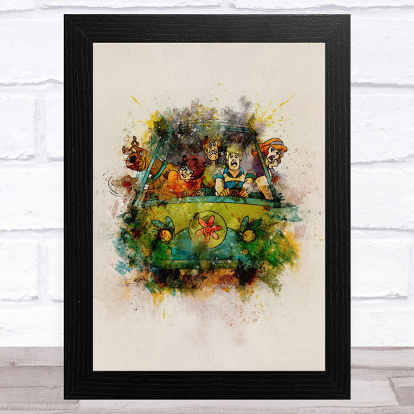 Scooby Doo Watercolour Vintage Children's Kid's Wall Art Print