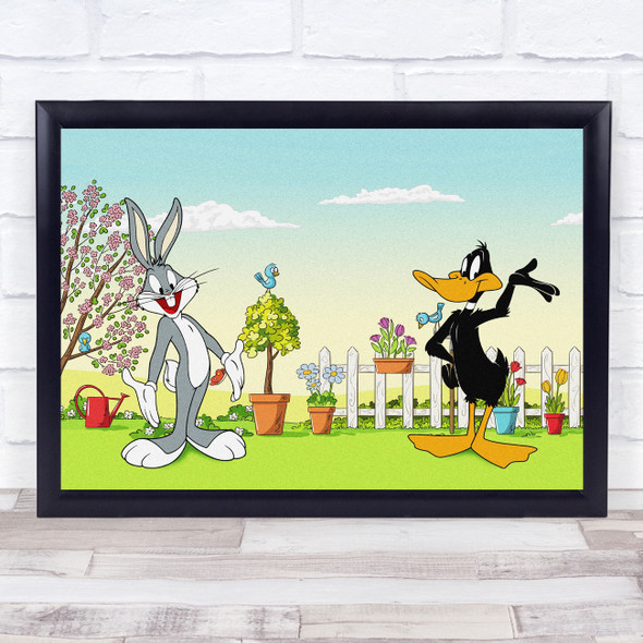 Daffy Duck And Bugs Bunny Children's Kid's Wall Art Print