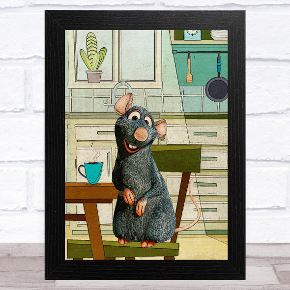 Ratatouille Rat Vintage Children's Kid's Wall Art Print