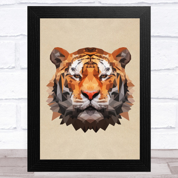Tiger Polygon Animal Wall Art Print