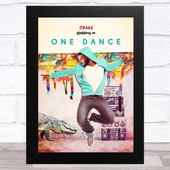 Drake Starring In One Dance Vintage Celeb Wall Art Print