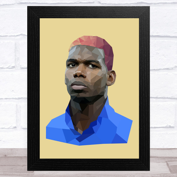 Paul Pogba Polygon Style Celeb Wall Art Print