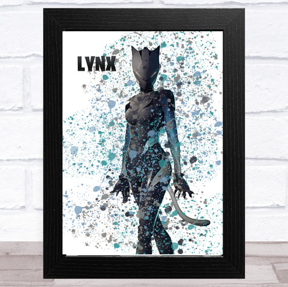 Splatter Art Gaming Fortnite Lynx Kid's Room Children's Wall Art Print