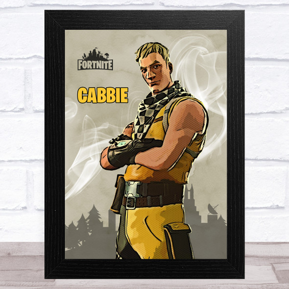 Cabbie Gaming Comic Style Kids Fortnite Skin Children's Wall Art Print