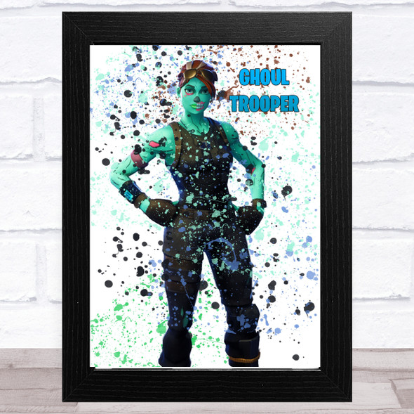 Splatter Art Gaming Fortnite Ghoul Trooper Kid's Room Children's Wall Art Print