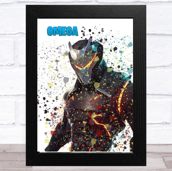 Splatter Art Gaming Fortnite Omega Kid's Room Children's Wall Art Print