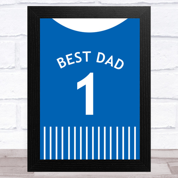 Graphic Football Shirt Any Colour Best Dad Personalised Father's Day Gift Print