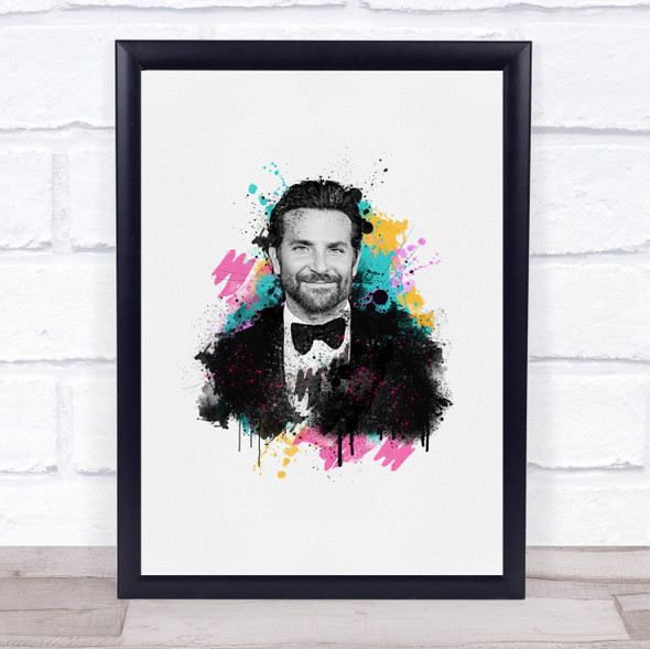 Bradley Cooper Colourful Splatter Drip Wall Art Print