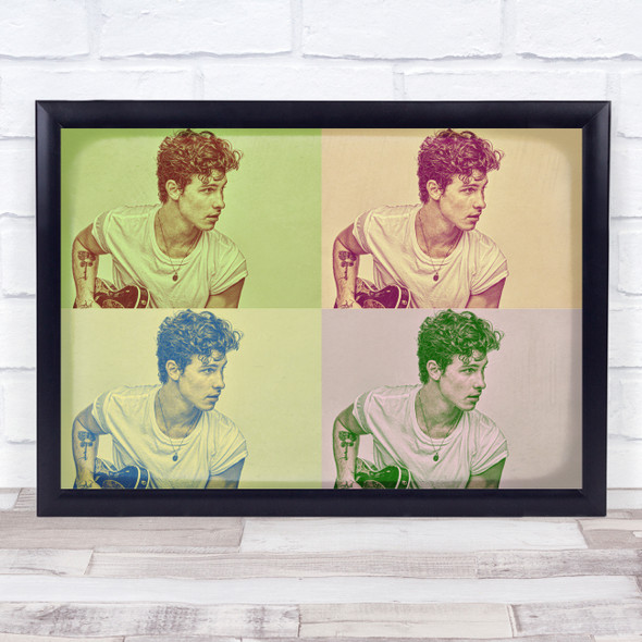 Shawn Mendes Pastel Repeated Vintage Wall Art Print