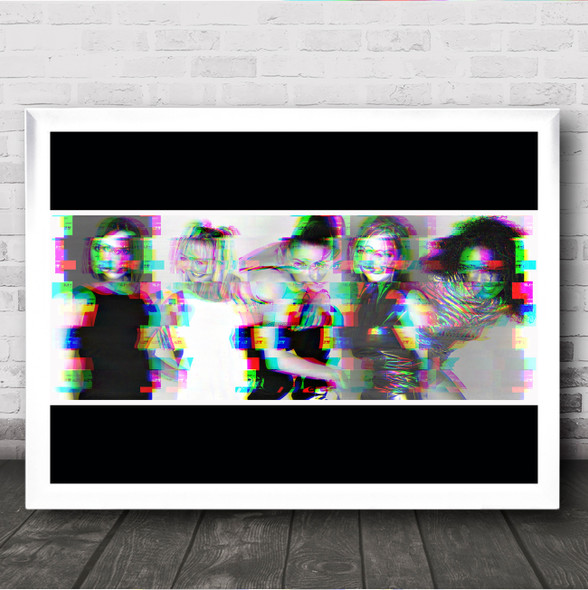 Spice Girls Classic 90's Tv Glitch Wall Art Print