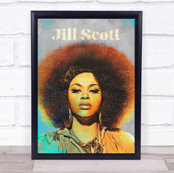 Jill Scott Vintage Old School Wall Art Print