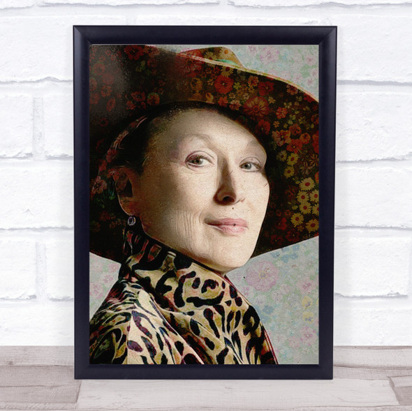 Meryl Streep Vintage Floral Wall Art Print