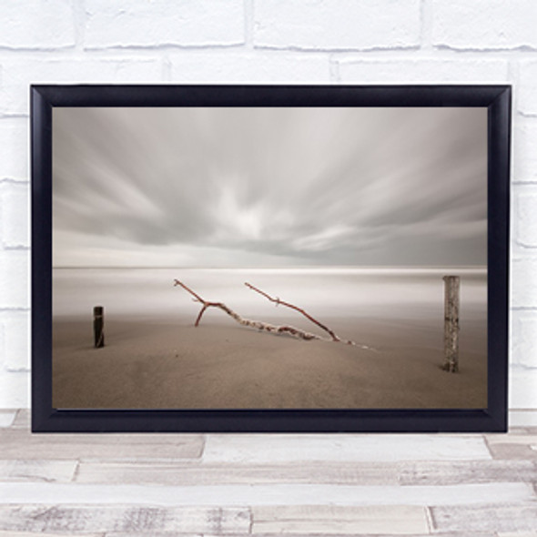 Baren Lonely Seascape Sea Beach Camaiore Milky Wall Art Print