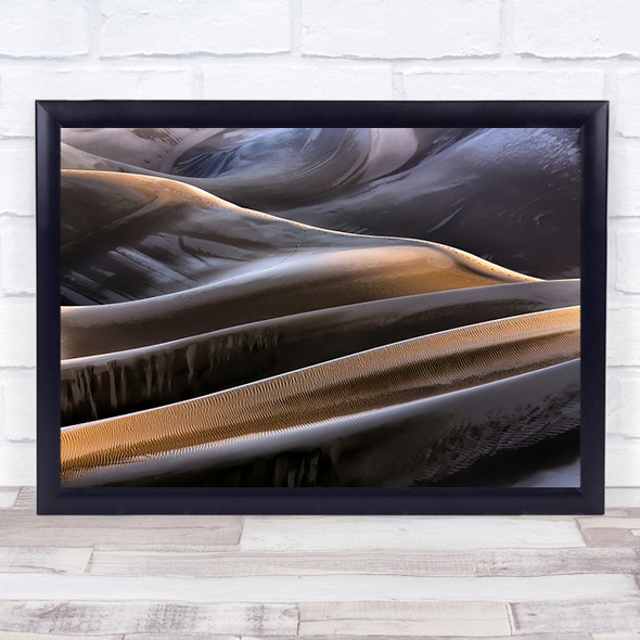 Chocolate hills Wind Desert Sand Iran Rain Wet Rainy Dune Wall Art Print