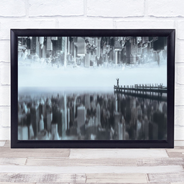 City Of Mirror Skyline New York NYC USA United Wall Art Print