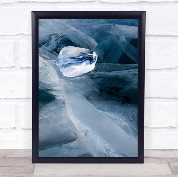 Crystal Russia Ice Frost Frozen Cold Winter Baikal Wall Art Print