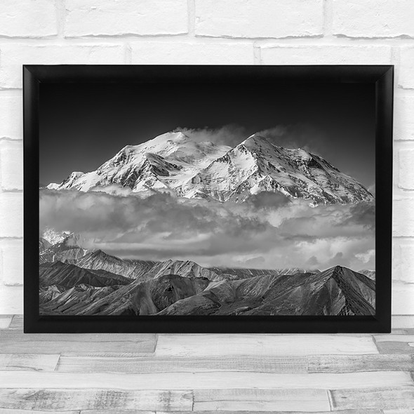 Denali From The Opposing Ridge Line Mountains National Park Wall Art Print