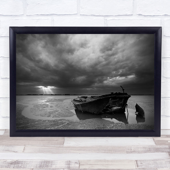 Every Cloud Shipwreck Boat Abandoned Forgotten The Wash Wall Art Print
