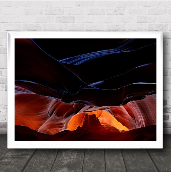 Fantastic Scenery Of Antelope Canyon Cave Stone Sandstone Rock Wall Art Print