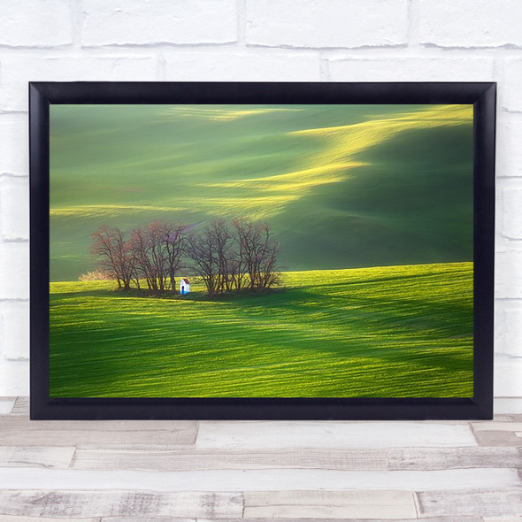 Fields Fields Moravia Chapel Spiritual Religious Atmospheric Wall Art Print