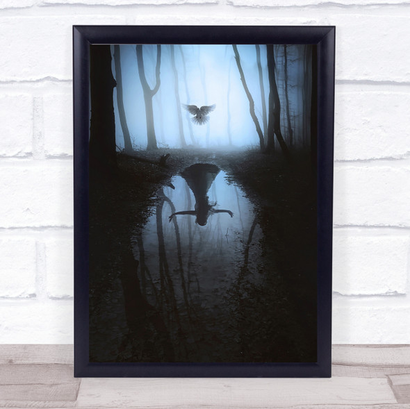 Fly To You 2 Conceptual People Reflection Pigeon Dove Bird Wall Art Print