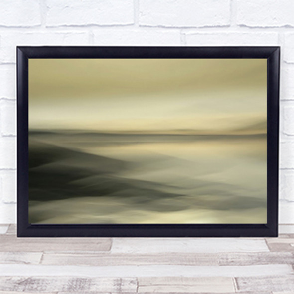 Golden morning Abstract Icm- Lake Cliffs Yellow Icm Creative Edit Wall Art Print