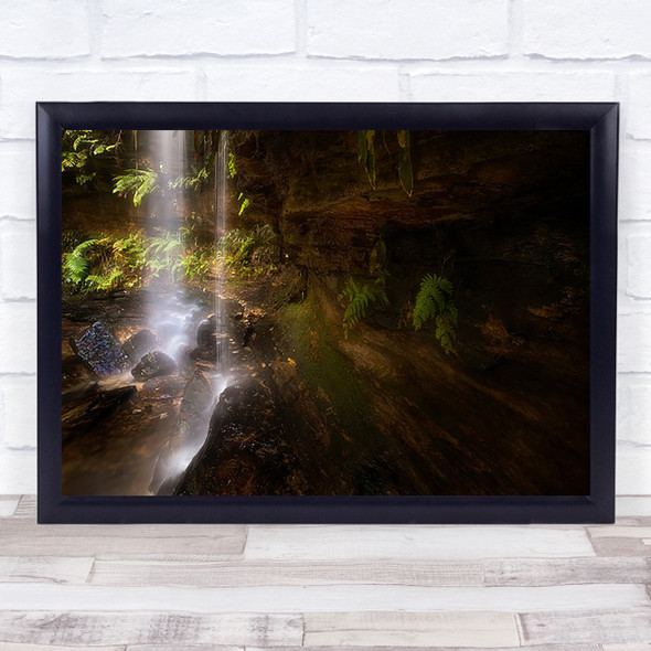 Hidden Waterfalls Wilderness Blue Mountains Australia Rocks Wall Art Print