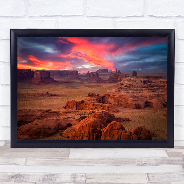 Hunts Mesa Mesas Monument Valley USA United States America Wall Art Print