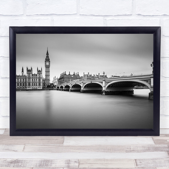 London Big Ben Westminster Bridge Palace Iconic Wall Art Print