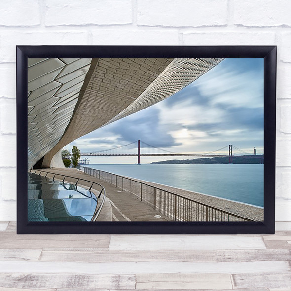 Maat Museum River Bridge Lisbon Portugal Modern Architecture Water Art Print