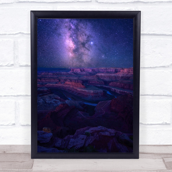 Milky Way Canyon Nightscape America USA United States Wall Art Print