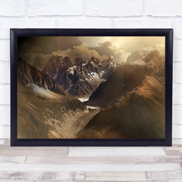 Mont Blanc France Chamonix Alps Mountain Wall Art Print