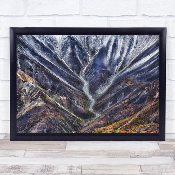 Mountain Mountains Valley Pattern Hill Hills Abstract Wall Art Print