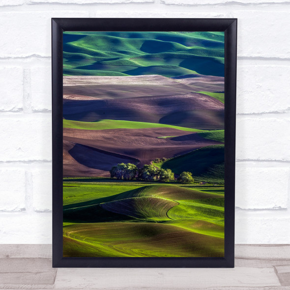 Palouse USA United States America Green Countryside Rural Wall Art Print